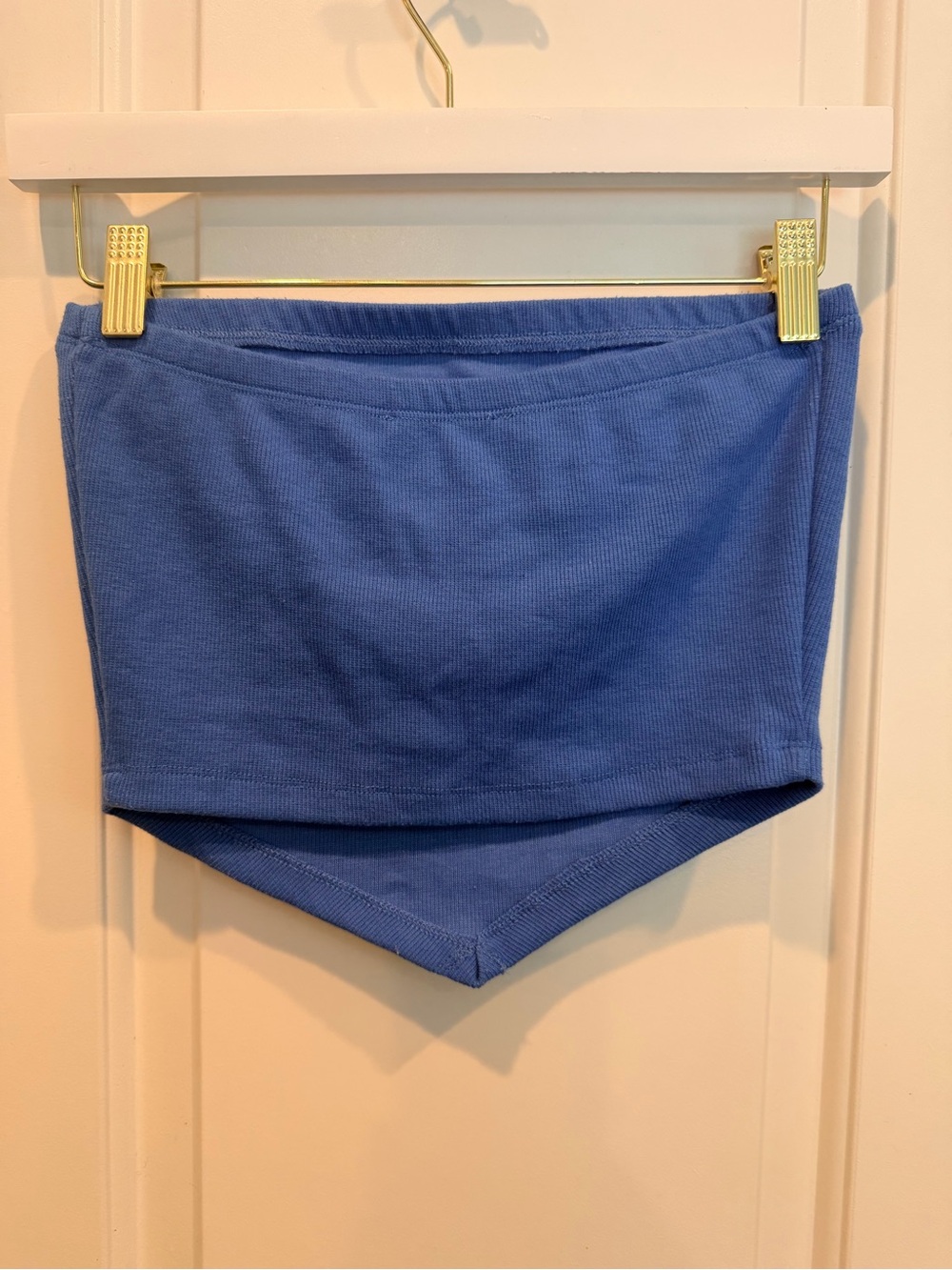 Signature8 Blue Ribbed Tube Top - Picture 2 of 3